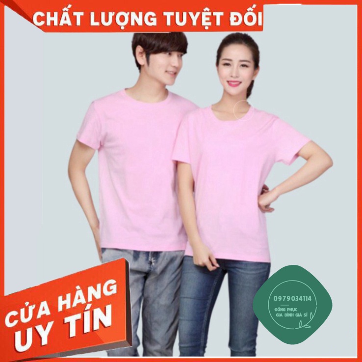 Áo thun trơn basic phông unisex tee nam nữ tay ngắn cổ tròn thun cotton 4 chiều dày dặn ATT1 Bin Action