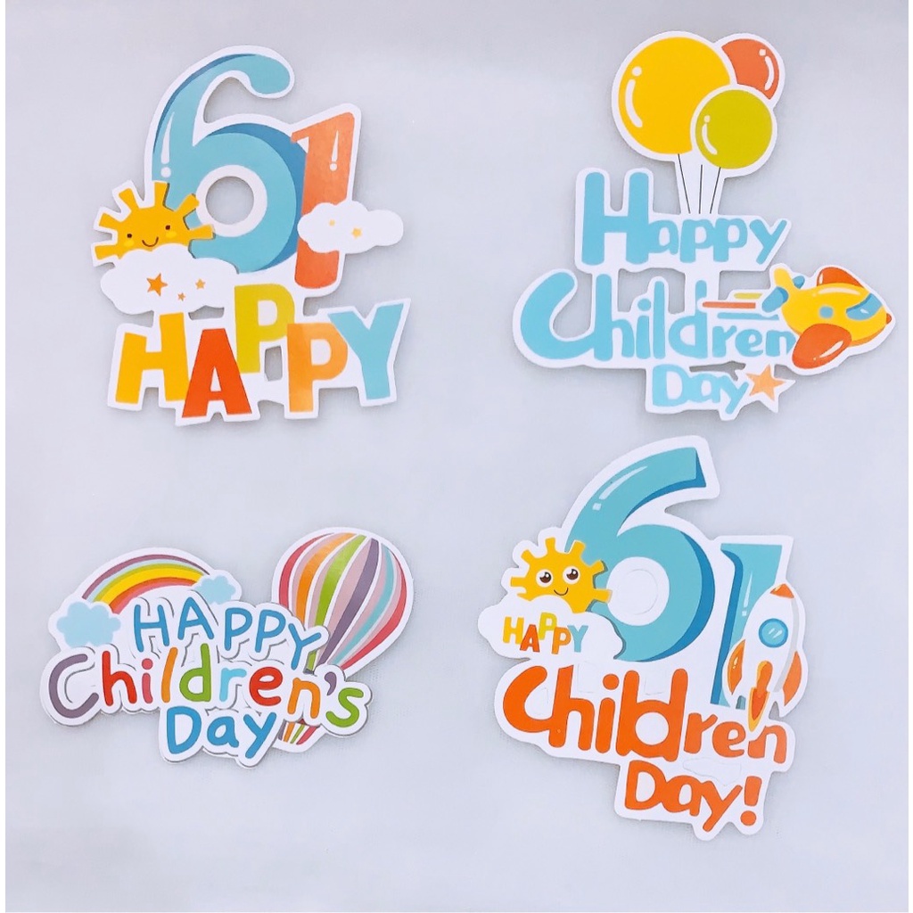 5 set cắm giấy 8 thẻ Children day