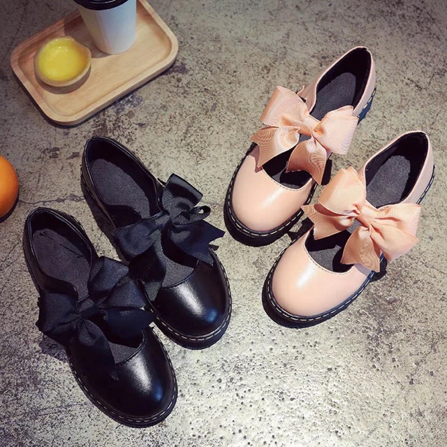 (ORDER) Giày oxford tiểu thư thắt nơ 35-40