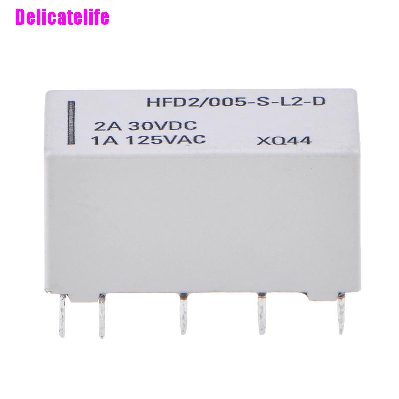 Rơ Le Thời Gian 5v Dpdt 30vdc 2a 1a 125vac Hfd2 / 005-s-l2-d