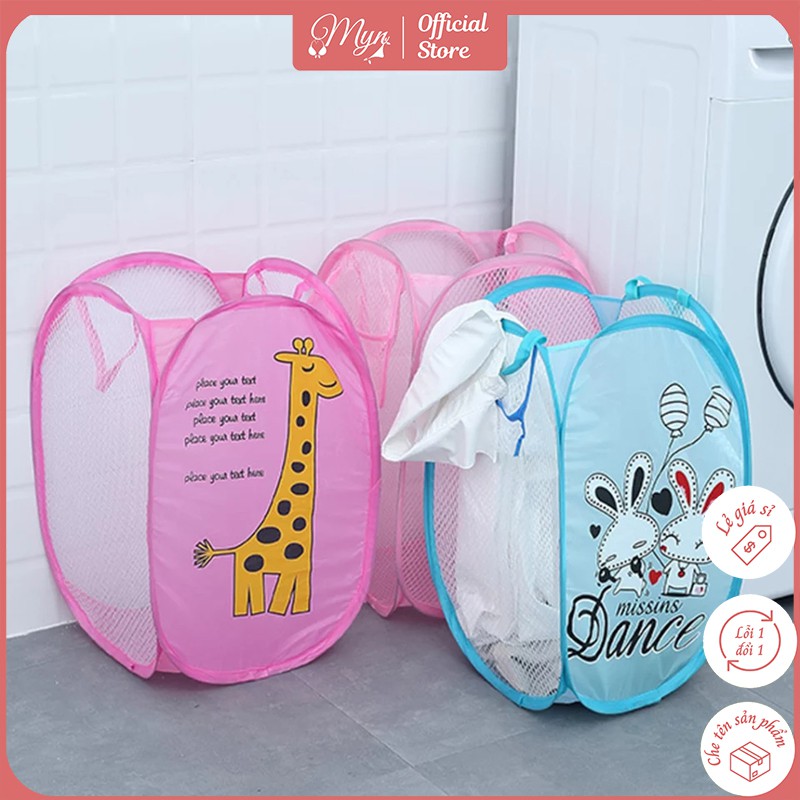 Sọt đựng quần áo bẩn/ đồ chơi hoạt hình tự bung  MYN_UNDERWEAR