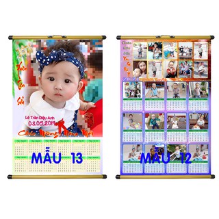LICH TREO TƯỜNG 40 X 60CM , in lên trên giấy ảnh bóng đẹp, cán màng mờ chống nước + sáo treo.