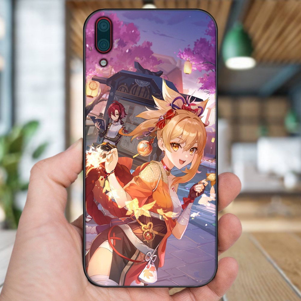 Ốp lưng Huawei Y7 Pro 2019 viền đen in hình Yoimiya Genshin Impact