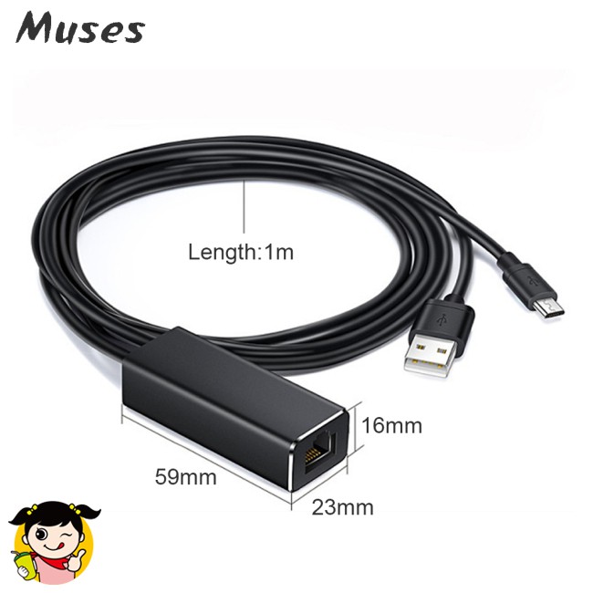 Bộ Chuyển Đổi Micro Usb Sang Rj45 Ethernet 480mbps Lan