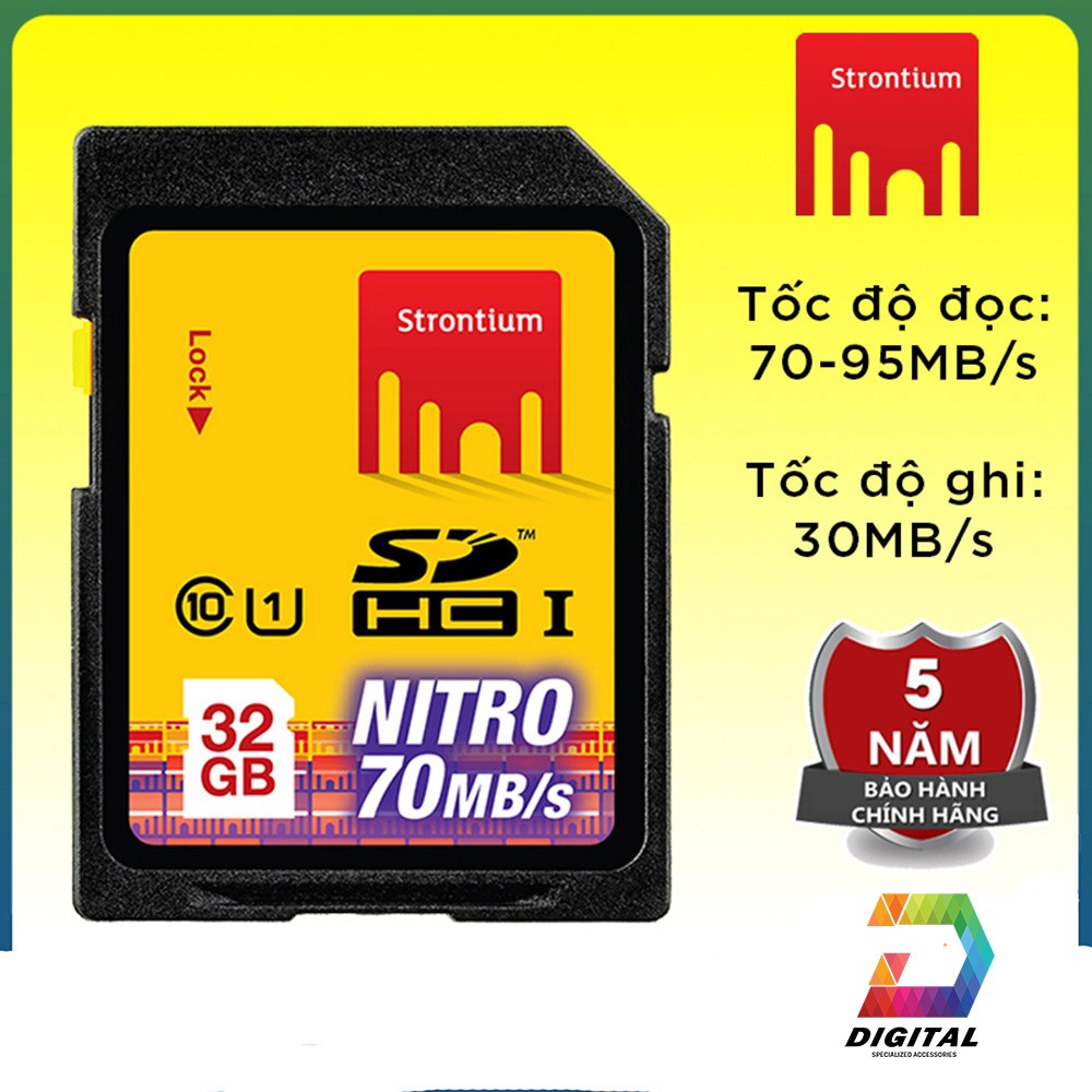 Thẻ nhớ SD 32GB Strontium chính hãng bản Nitro 466X