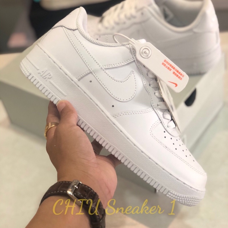 Giày Sneaker nam nữ tăng chiều cao Af1 trắng giày thể thao Air Force 1 Full trắng phiên bản cao cấp