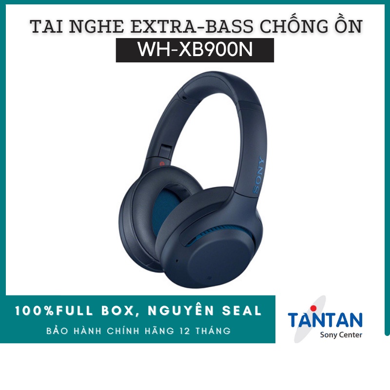 Tai Nghe BLUETOOTH EXTRA-BASS CHỐNG ỒN Sony WH-XB900N | Active Noise-Cancelling - Pin:30h - Điều khiển Cảm Ứng