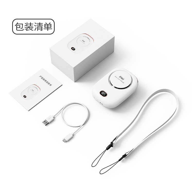 Quạt Mini Đeo Cổ Không Cánh Cổng Sạc usb Để Bàn Phong Cách Mới