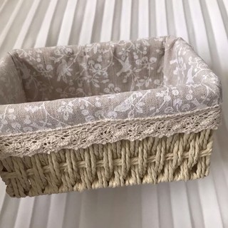 Rỗ mây đan chữ nhật decor ,