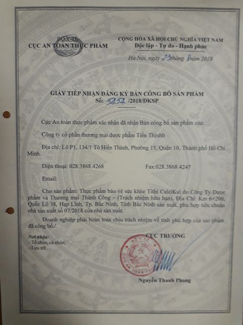 Ống uống bổ sung Canxi (hộp 20 ống x 10ml) | Thế Giới Skin Care