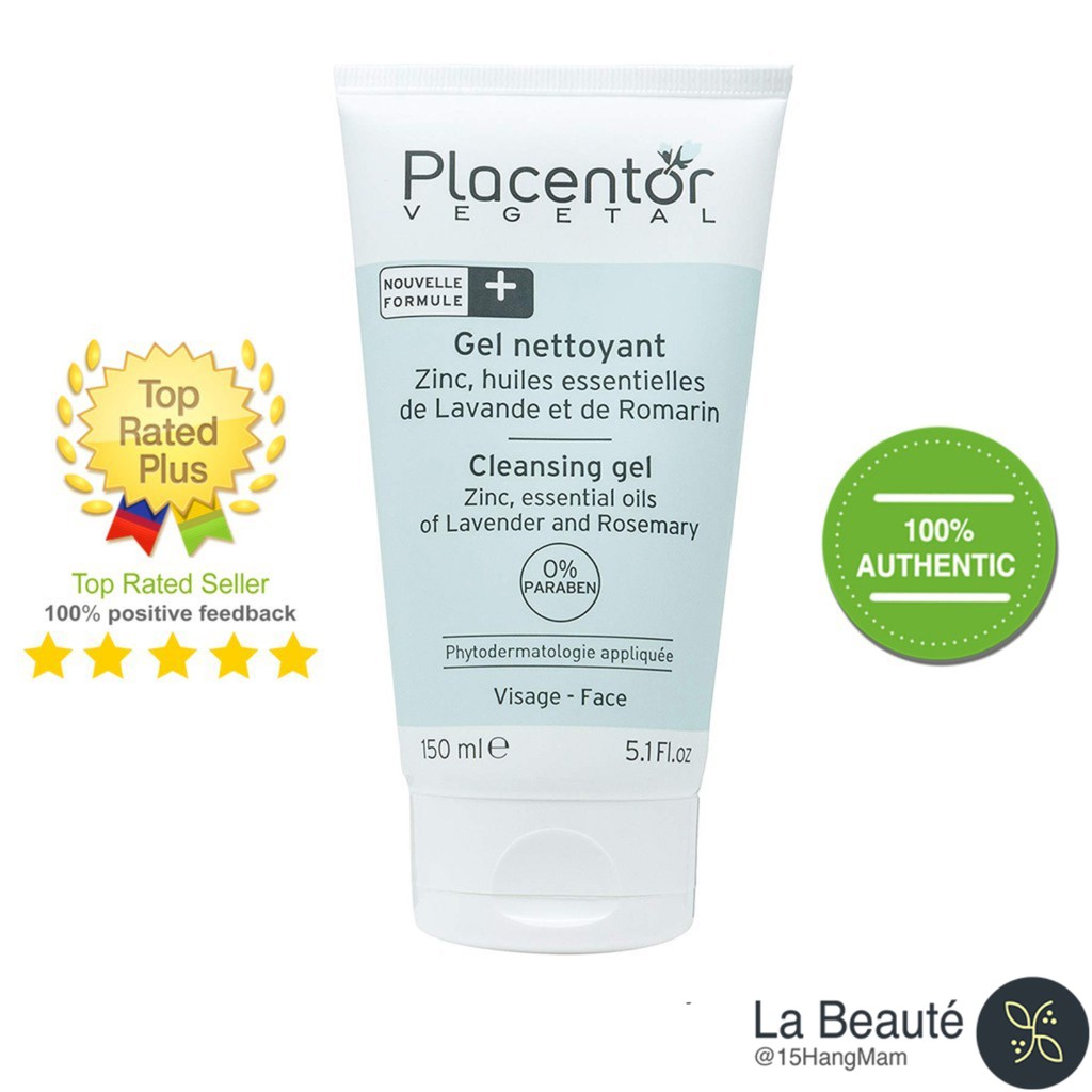 Gel Nettoyant Visage de Placentor Végétal - Sữa Rửa Mặt Tạo Bọt 150ml