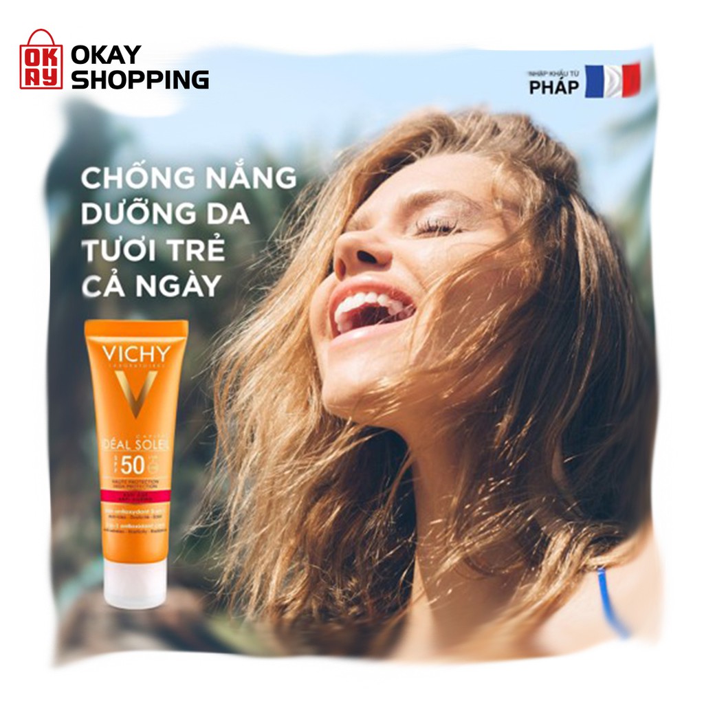 Kem chống nắng chống lão hóa & dưỡng da spf 50 pa+++ Vichy ideal soleil anti-ageing 50ml | BigBuy360 - bigbuy360.vn