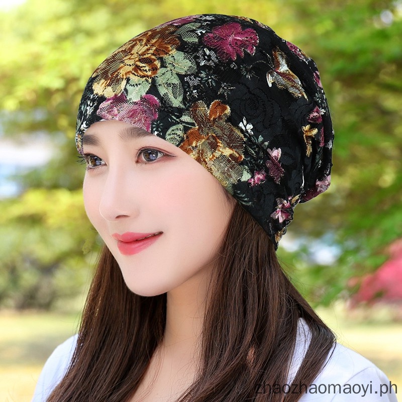 Mũ trùm đầu chống bụi bẩn thoáng khí in họa tiết thời trang nam nữ