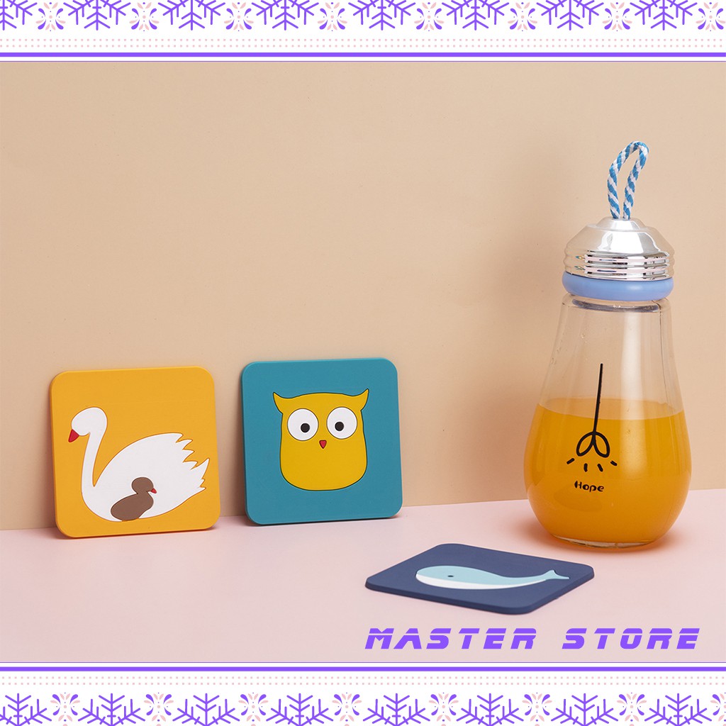 Lót ly, lót nồi silicon dễ thương rẻ vô địch Master Store