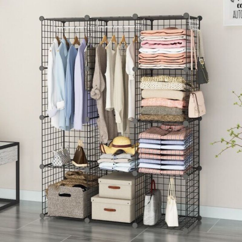 TỦ LƯỚI ĐA NĂNG  LẮP GHÉP  THÔNG  MINH 12 Ô ĐA NĂNG ĐỂ SÁCH,  ĐỒ DÙNG TRANG TRÍ TIỆN LỢI( CHỌN MẪU THEO PHÂN LOẠI) BẢO H