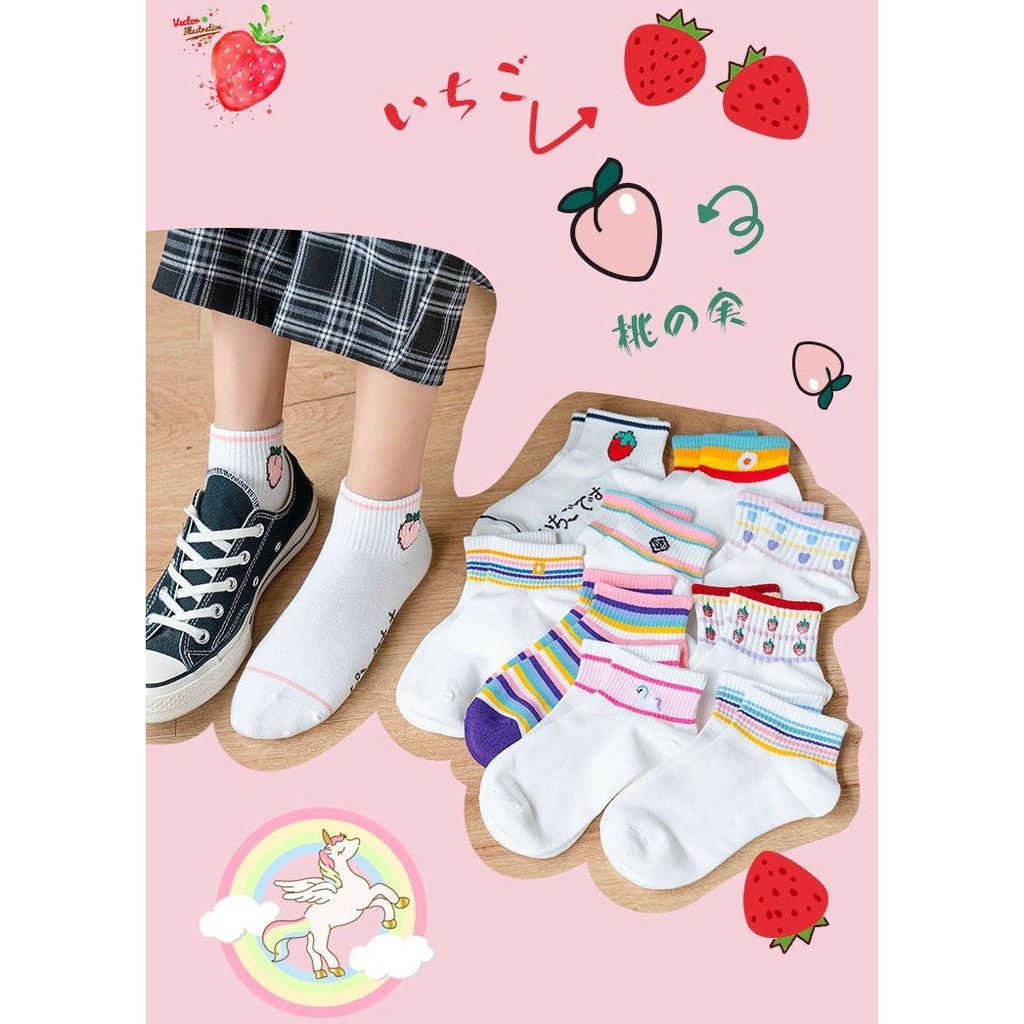 Bít tất nữ cổ ngắn Hàn Quốc