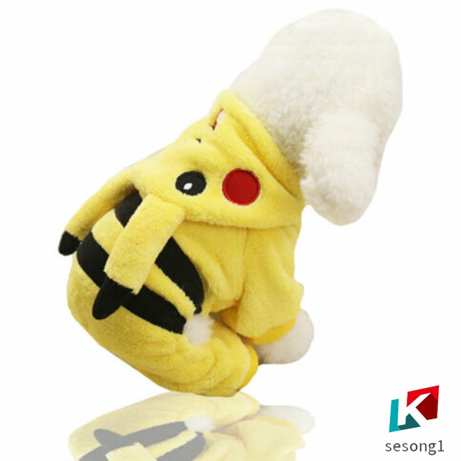 Áo Liền Quần Hình Pikachu Cho Thú Cưng