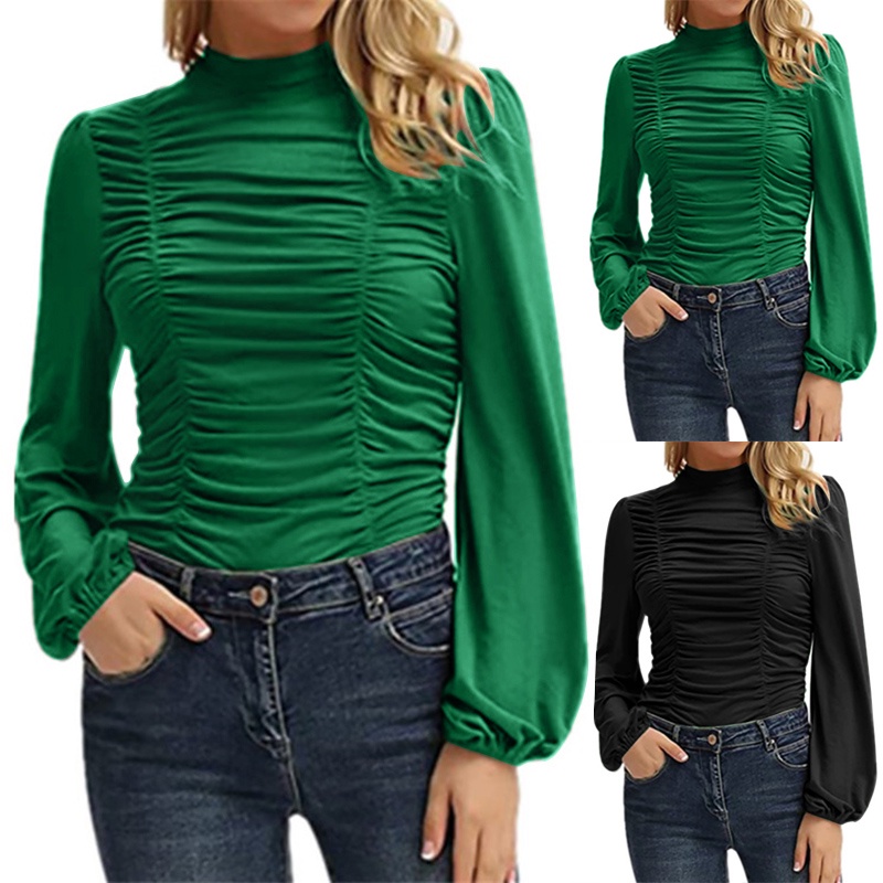 Áo kiểu Zanzea tay dài cổ tròn thời trang dành cho nữ