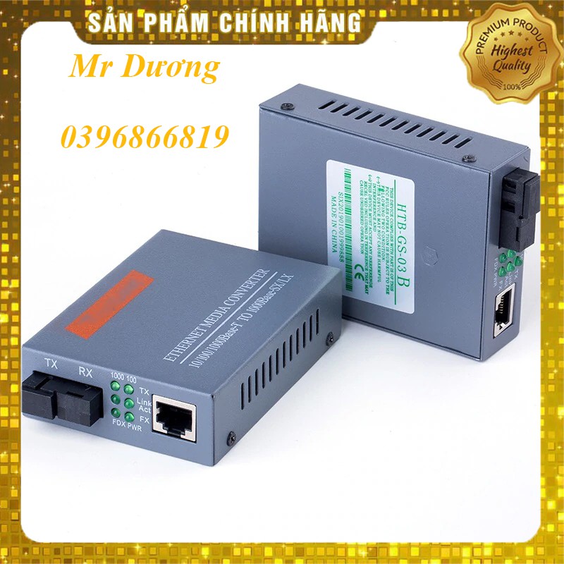 [Mã 159ELSALE hoàn 7% đơn 300K] 3 Cặp Converter Quang Netlink HTB-GS-03 A & B Gigabit Bộ Chuyển Đổi 1000Mbps