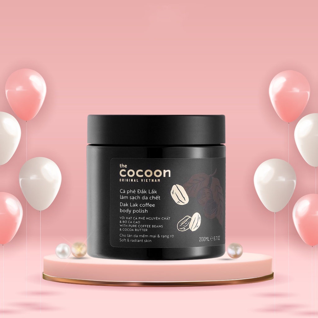 Cà phê Đắk lắk làm sạch da chết COCOON 200ml (Dak lak coffee body polish)