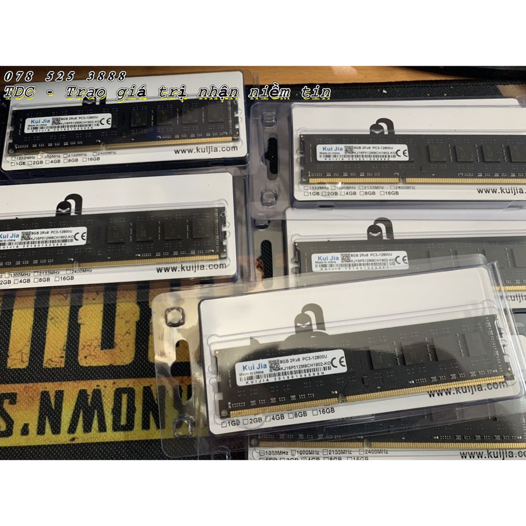 Ram máy tính Kuijia 8GB DDR3 PC 12800U - bus 1600 Mhz. Hàng Chính Hãng. Bảo hành 36 tháng | BigBuy360 - bigbuy360.vn