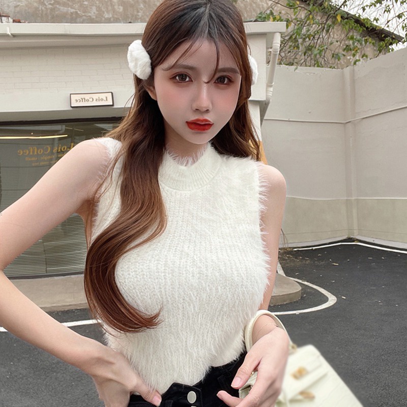 Áo Không Tay Màu Sắc Đơn Giản Thời Trang Hàn Quốc