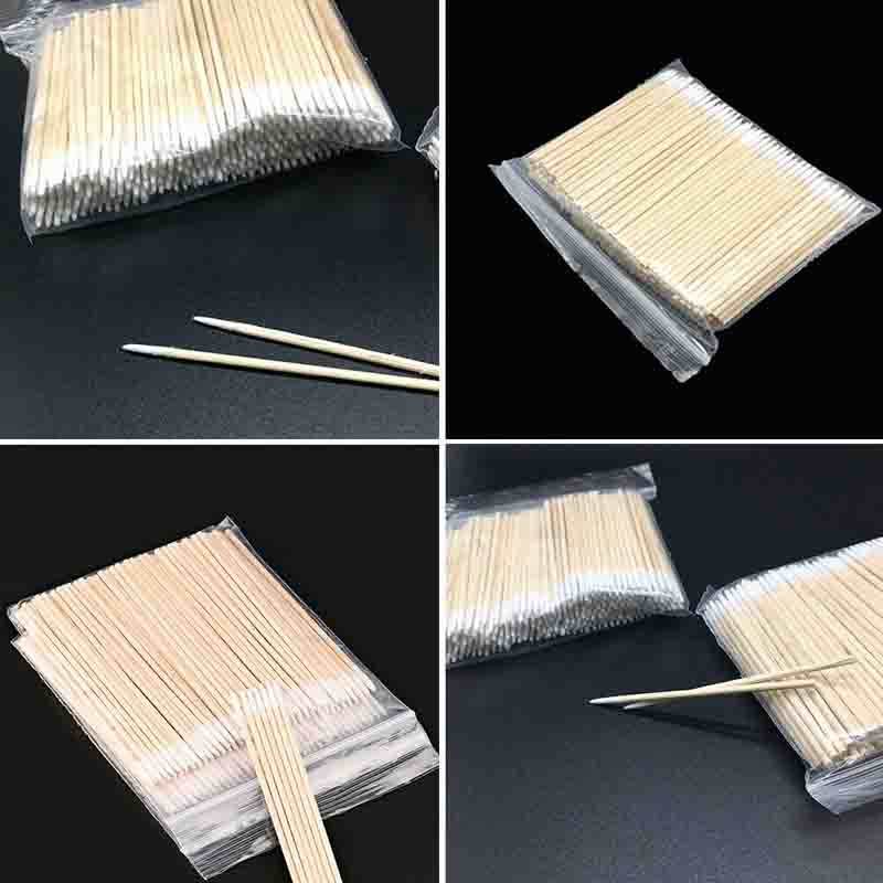 Set 100 Tăm Bông Trang Điểm Nhỏ Gọn Bằng Gỗ