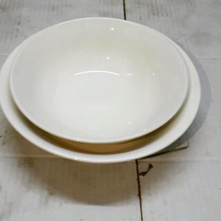 set 2 Tô loe sứ trắng bát tràng