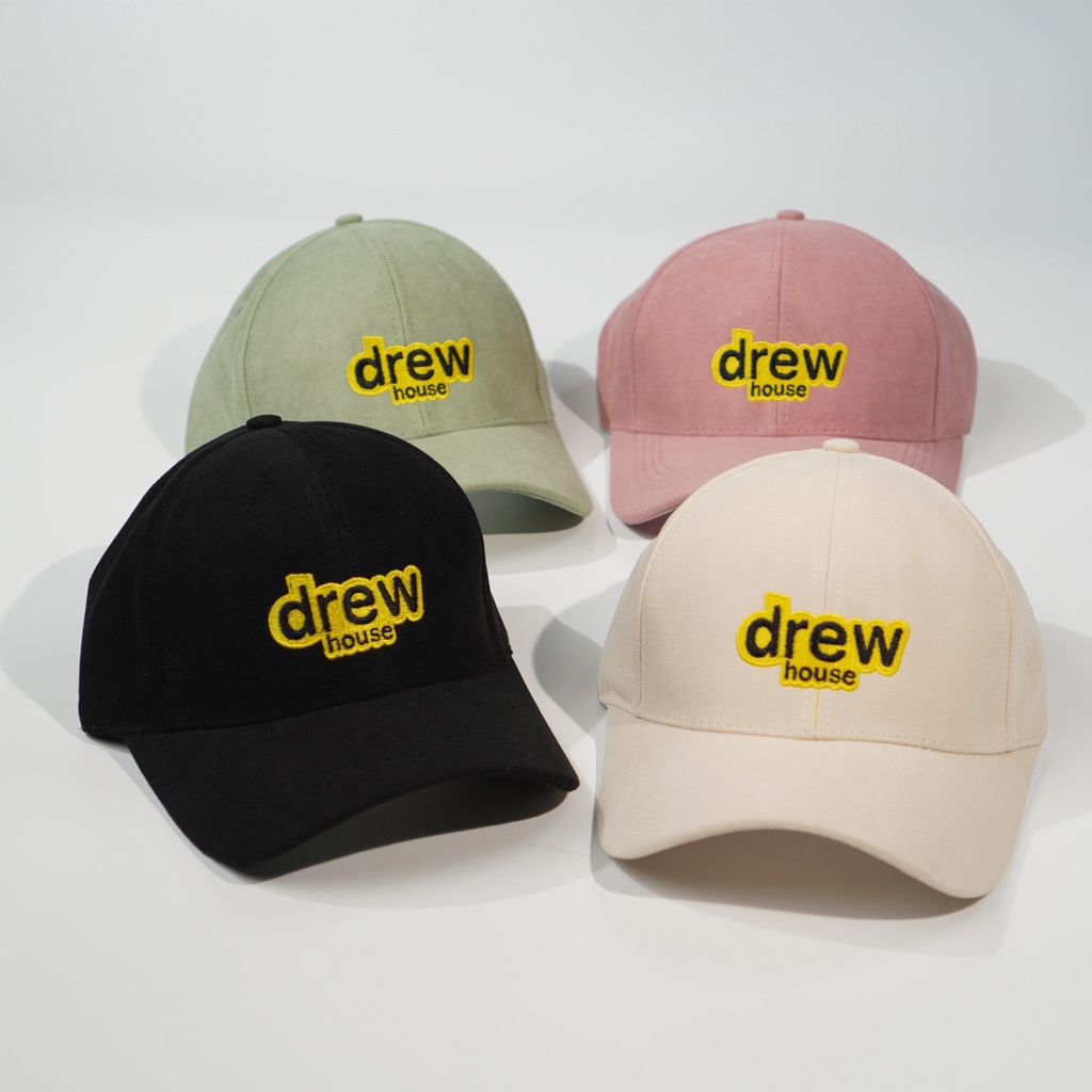 Mũ lưỡi trai, Nón kết nam nữ DREW vải nhung kaki phong cách Ulzzang form unisex nam nữ (Ảnh thật)