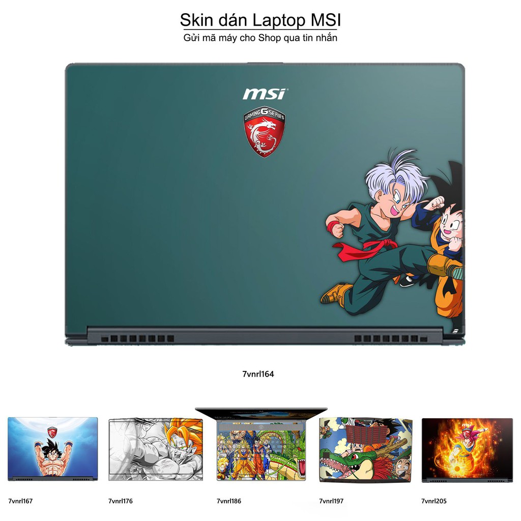 Skin dán Laptop MSI in hình Dragon Ball _nhiều mẫu 3 (inbox mã máy cho Shop)