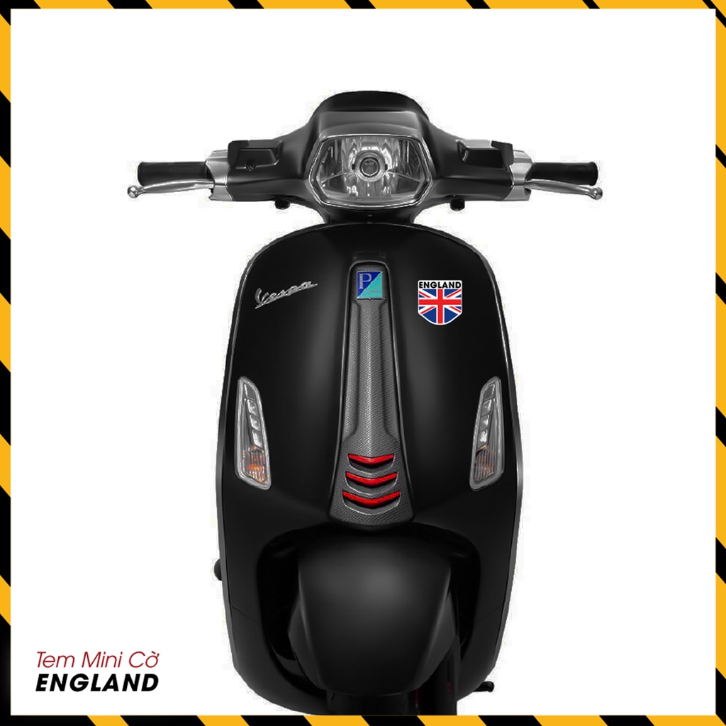 Sticker Trang Trí Xe máy, Xe Điện, Laptop, Điện Thoại, Mũ Bảo Hiểm Mẫu Cờ Anh | Tem Dán Xe Hình Cờ England Dễ Dán