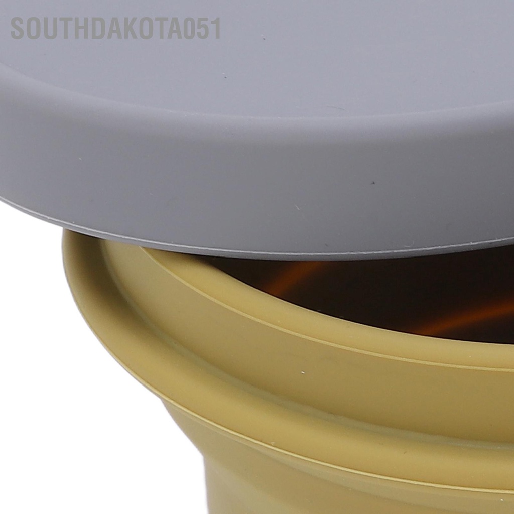 Southdakota051 Bát cắm trại có thể gập lại được bằng silicon Gấp Đồ dùng di động cho du lịch đi bộ đường dài ba lô