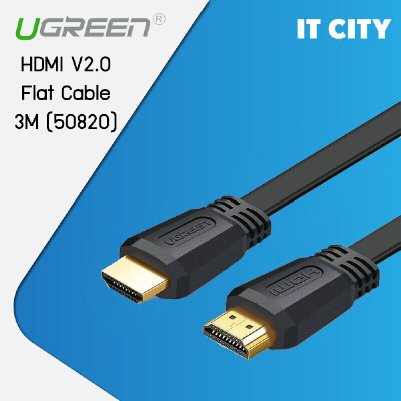 [Mã ELFLASH5 giảm 20K đơn 50K] Cáp HDMI 4K dẹt dài 3m chính hãng Ugreen 50820