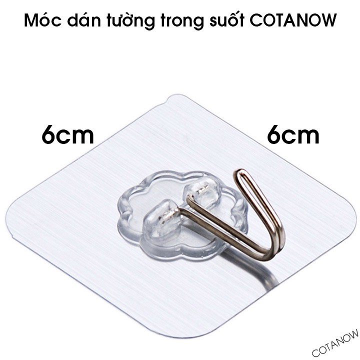 Móc Dán Tường Trong Suốt Chịu Lực 6x6cm COTANOW