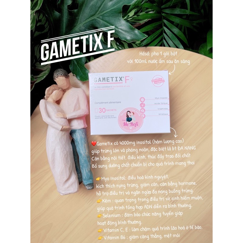 Gametix F DENSMORE bổ trứng cho đa nang hỗ trợ khả năng thụ thai ở nữ giới 30 gói Mẹ Rofi