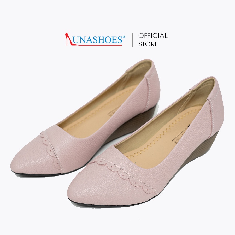 Giày Đế Xuồng nữ 5p da bò mềm êm chân LUNASHOES 2516 giầy Mũi Nhọn HÀNG CAO CẤP bảo hành 2 năm