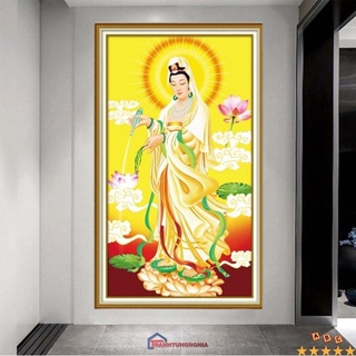 Tranh đính đá ABC quan thế âm bồ tát 45cm x 75cm