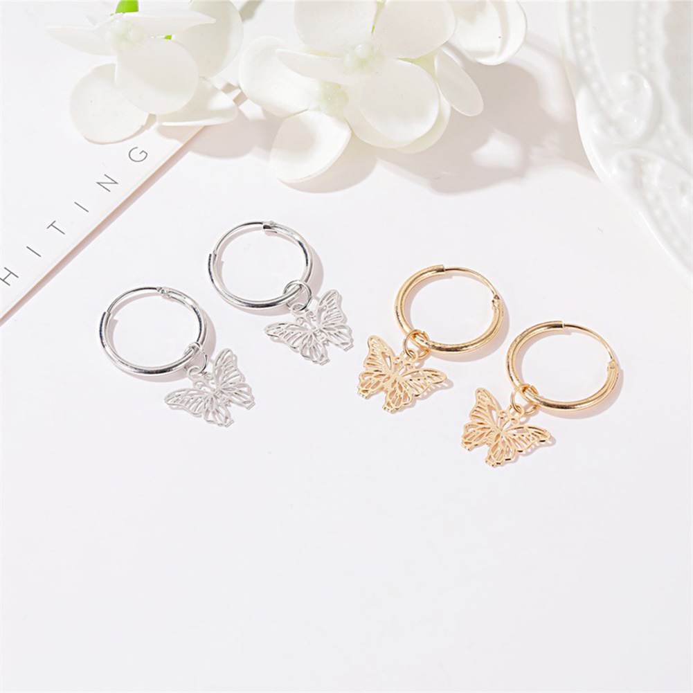 Hoa tai hợp kim hình cánh bướm dễ thương nhỏ ngọt ngào cho nữ