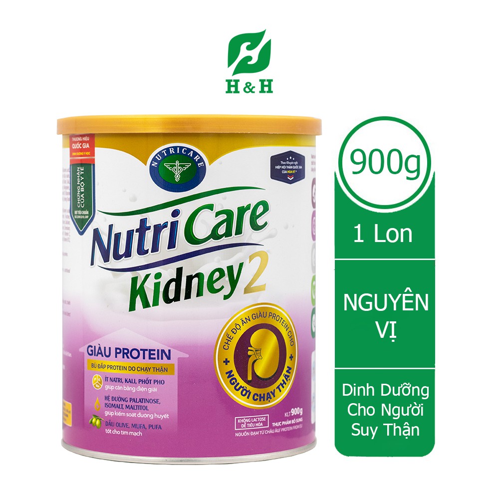 Sữa bột NUTRICARE KIDNEY 2 dành cho bệnh nhân suy thận sau lọc thận - 900g/ 400g