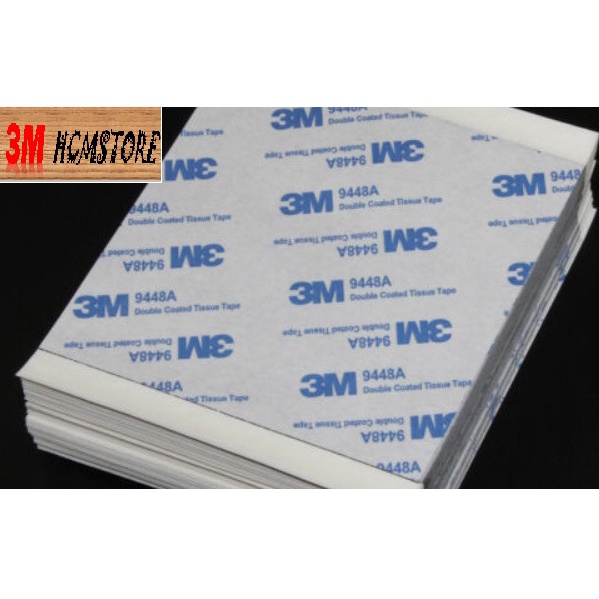 3M 9448A STICKER VUÔNG 50mm x 50mm - BĂNG KEO HAI MẶT SIÊU DÍNH CHỊU NHIỆT