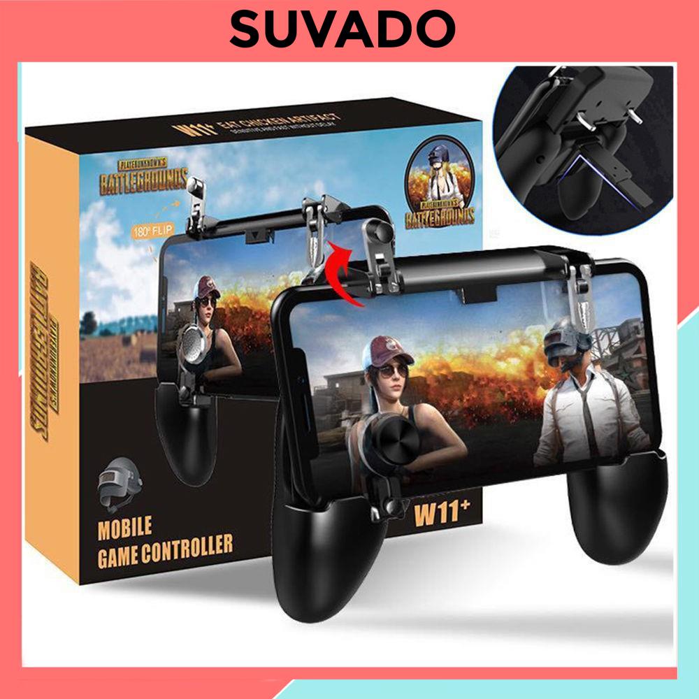 Tay Cầm Game W11 Có Nút Bắn + Joystick Cho Điện Thoại Chơi Pubg, Ros, Free Fire Controller - Tay cầm chơi game W10