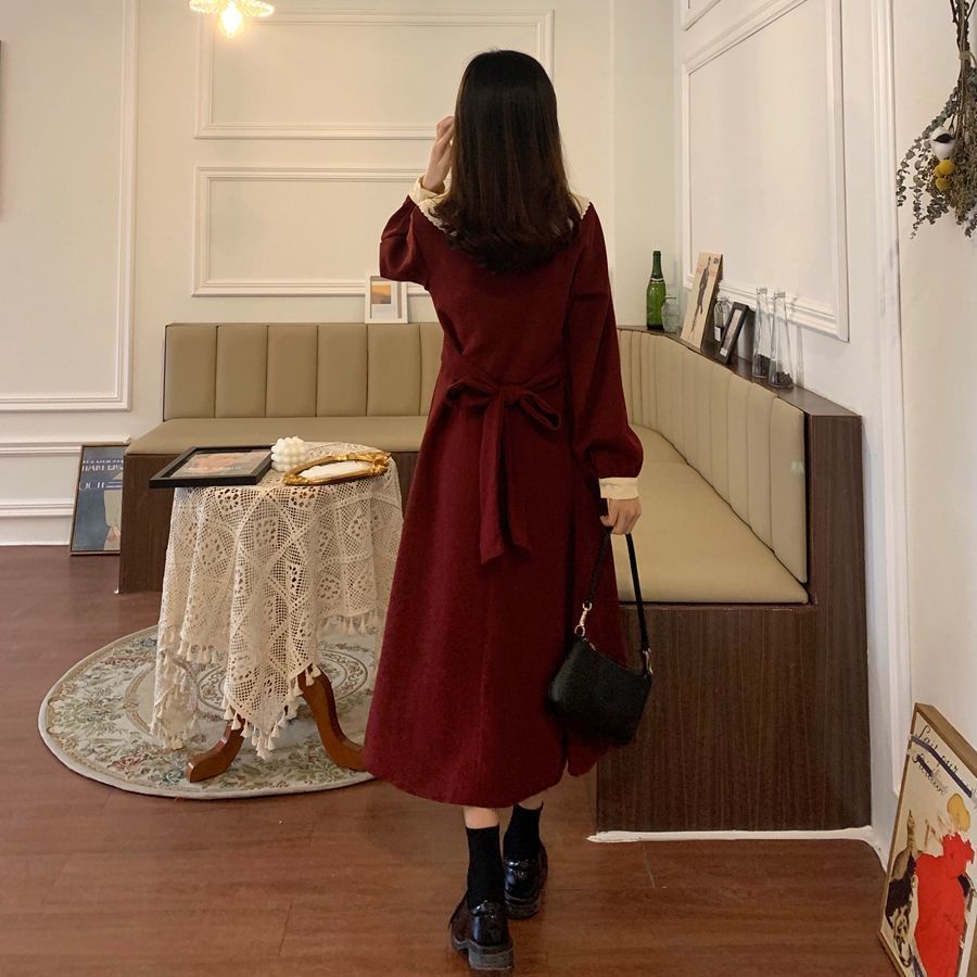 Váy dáng dài hàn quốc tay ngắn VH024, mẫu váy mặc được 2 kiểu xuông hoặc thắt nơ eo nữ tính, mặc công sở | BigBuy360 - bigbuy360.vn