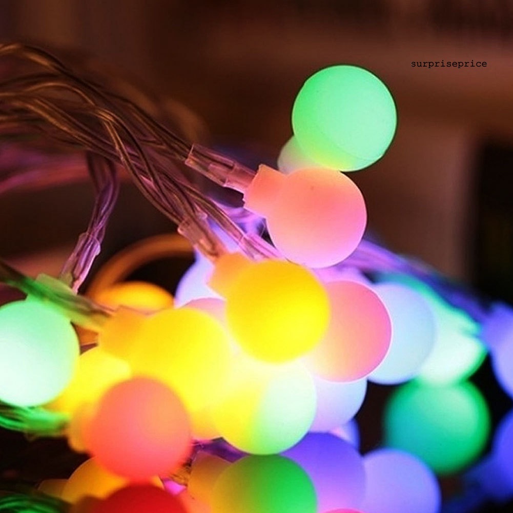 Dây đèn led 10/ 20 bóng hình quả cầu mini chống nước dùng trang trí tiệc cưới/ giáng sinh