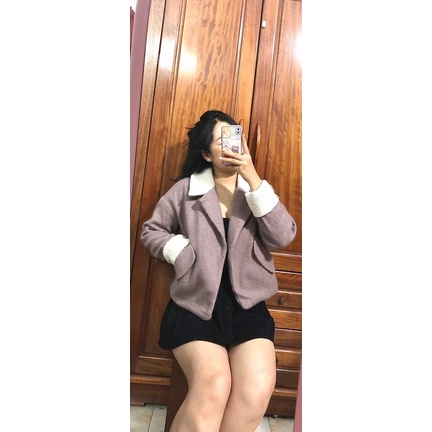 ÁO DẠ PHỐI CỔ LÔNG CỪU