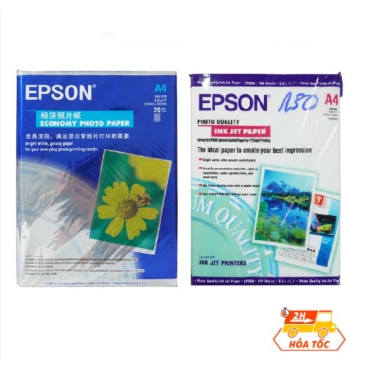 Giấy in ảnh – giấy in màu EPSON A4 130gsm,230gsm