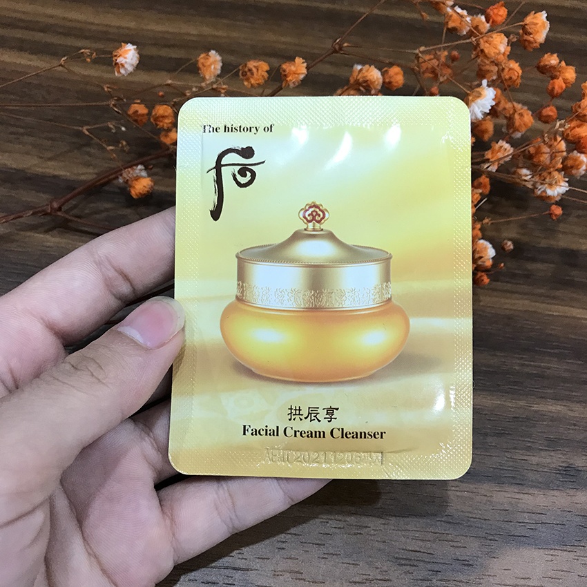[10 gói] Kem tẩy trang Whoo Facial Cream Cleanser 2ml/gói - Gói kem tẩy trang Whoo | BigBuy360 - bigbuy360.vn