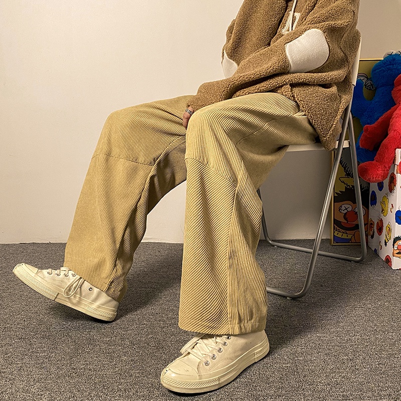 Quần ống rộng Màu Trơn Thời Trang Dành Cho Nam Size L-8XL