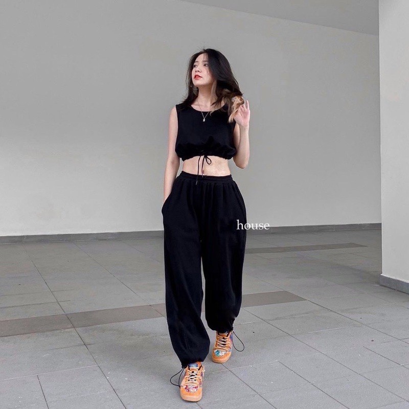 [Rẻ Vô Địch]Set 3 Món Quần Bom+ Áo Thun Croptop Kèm Áo Dây( Kèm video và ảnh thật)