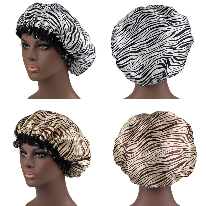 Mũ Turban Trùm Đầu Khi Ngủ Họa Tiết Da Báo / Ngựa Vằn Hợp Thời Trang