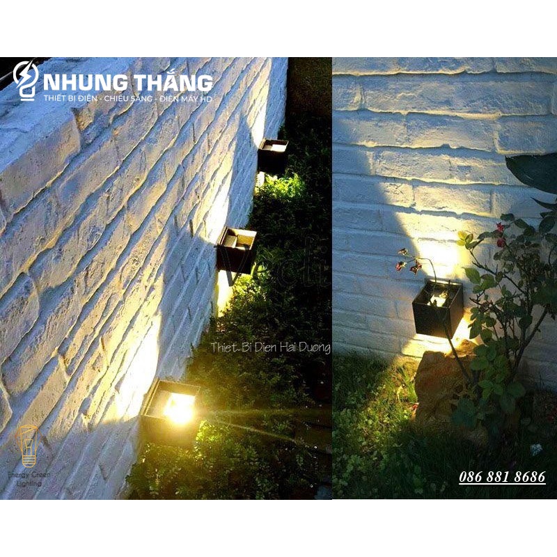 Đèn Tường Energy Green Lighting TN173 Led Vuông Chống Nước 6w - 10w Điều Chỉnh Góc Sáng 10cm